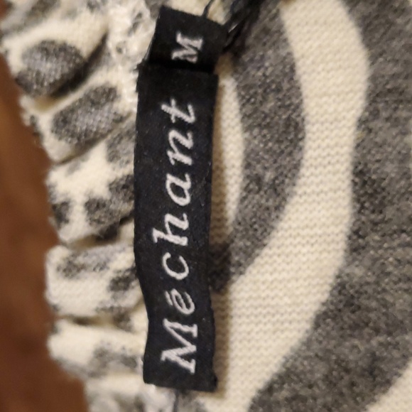 MECHANT sz M cool graphic print ruffled edge swing tank top ART TO WEAR NWT - Picture 6 of 6